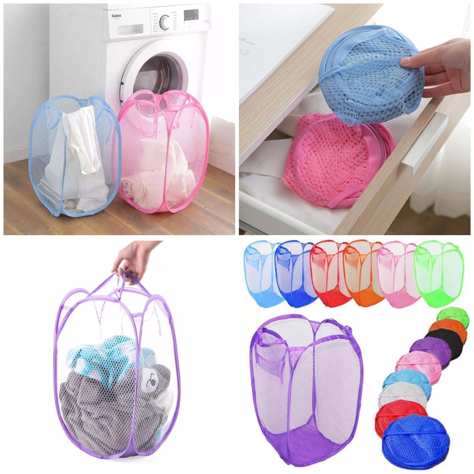 Foldable Net Laundry Basket - asifmart.com