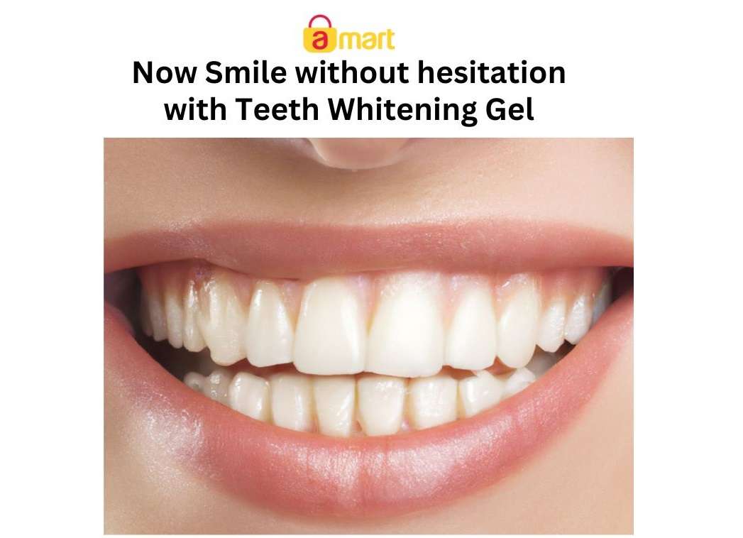 White Teeth after using Whitening Gel Pen